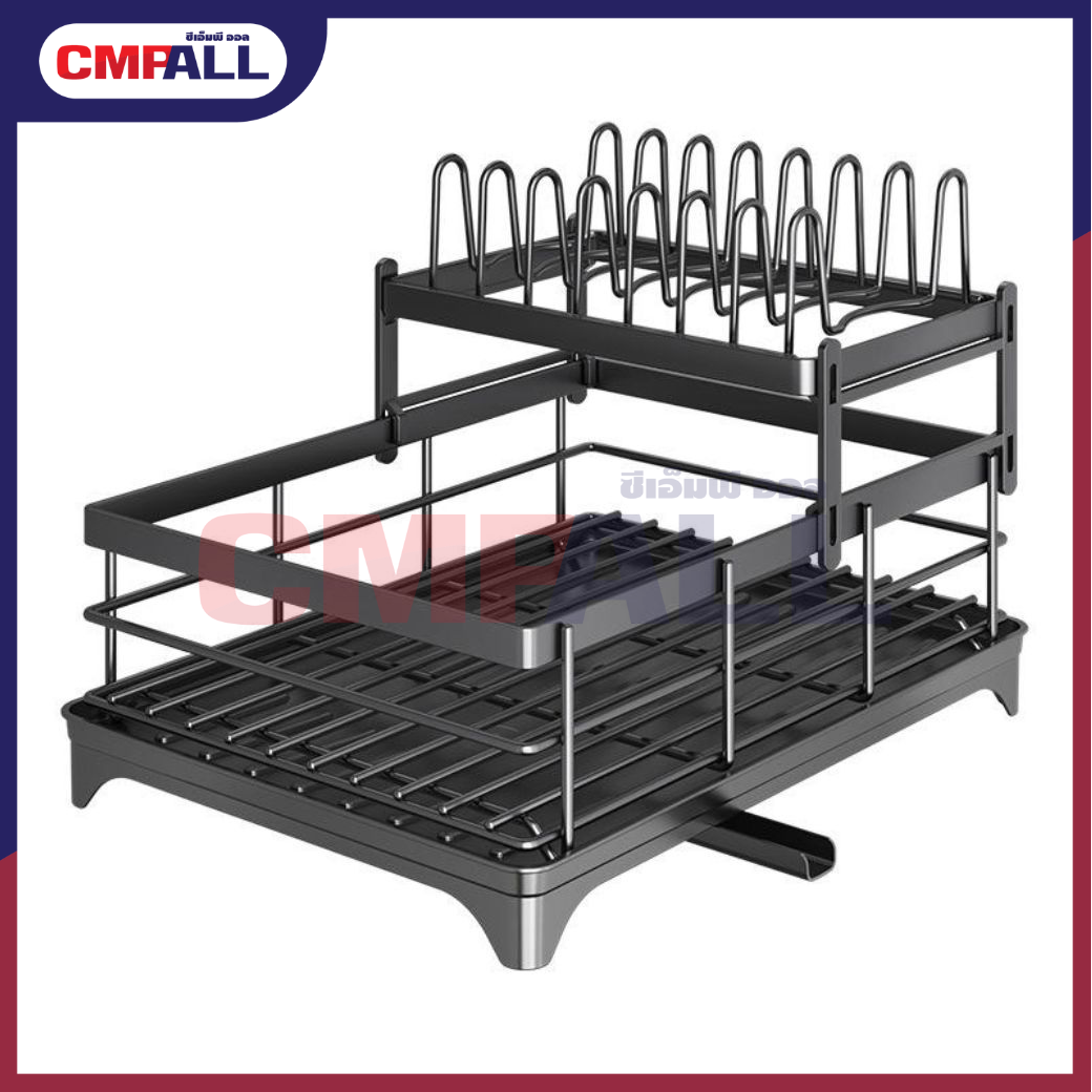 ชั้นคว่ำจาน 2 ชั้น ขนาด 3042.523.5 ซม. สีดำ (10) (48)